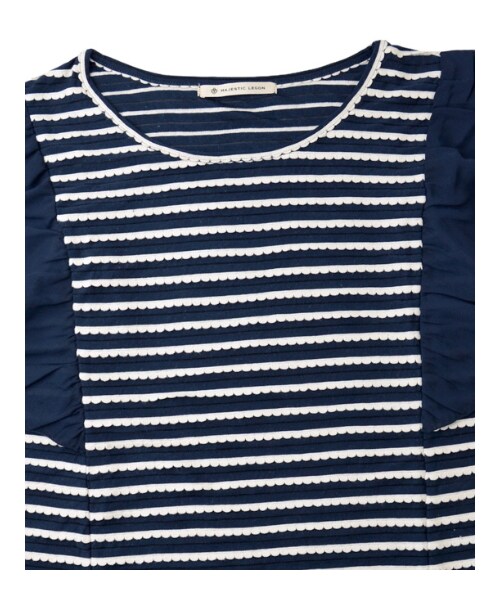 MAJESTIC LEGON(マジェスティックレゴン)の「☆SスカラボーダーT(トップス・レディース・ネイビー柄/オフ/柄/ブルー柄・Free)」の5枚目の写真