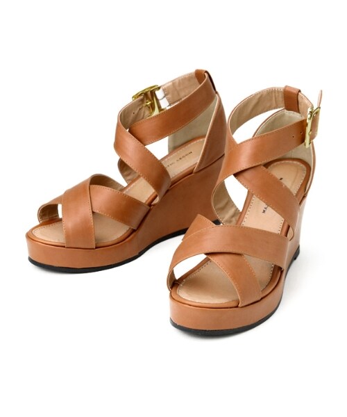 MAJESTIC LEGON（マジェスティックレゴン）の「【雑誌掲載】【入荷】♪クロスベルトサンダル（シューズ・レディース・キャメル/ネイビー/アイボリー/Ｌ／グリーン/ブラック/ピンク・S(約22.0～23.0㎝)/M(約23.0～24.0㎝)/L(約24.0～25.0㎝)/XL(約25.0～26.0㎝)）」の10枚目の写真