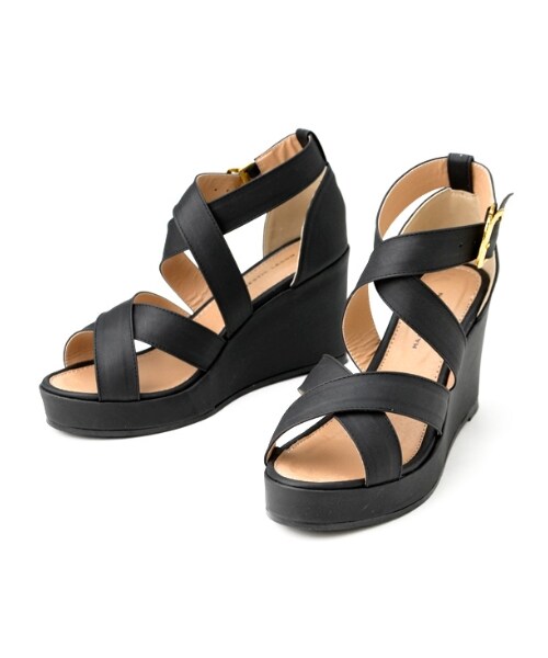 MAJESTIC LEGON（マジェスティックレゴン）の「【雑誌掲載】【入荷】♪クロスベルトサンダル（シューズ・レディース・キャメル/ネイビー/アイボリー/Ｌ／グリーン/ブラック/ピンク・S(約22.0～23.0㎝)/M(約23.0～24.0㎝)/L(約24.0～25.0㎝)/XL(約25.0～26.0㎝)）」の9枚目の写真