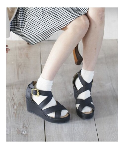 MAJESTIC LEGON（マジェスティックレゴン）の「【雑誌掲載】【入荷】♪クロスベルトサンダル（シューズ・レディース・キャメル/ネイビー/アイボリー/Ｌ／グリーン/ブラック/ピンク・S(約22.0～23.0㎝)/M(約23.0～24.0㎝)/L(約24.0～25.0㎝)/XL(約25.0～26.0㎝)）」の20枚目の写真