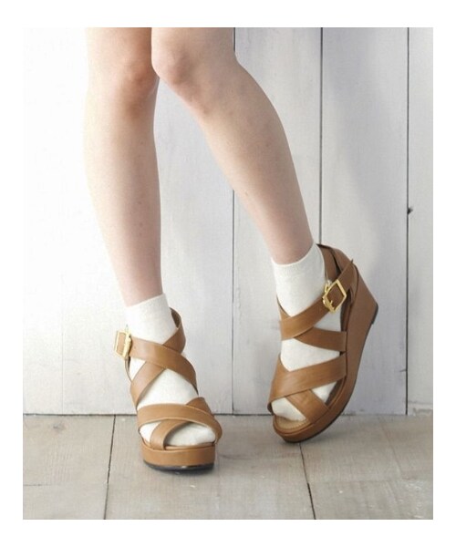 MAJESTIC LEGON（マジェスティックレゴン）の「【雑誌掲載】【入荷】♪クロスベルトサンダル（シューズ・レディース・キャメル/ネイビー/アイボリー/Ｌ／グリーン/ブラック/ピンク・S(約22.0～23.0㎝)/M(約23.0～24.0㎝)/L(約24.0～25.0㎝)/XL(約25.0～26.0㎝)）」の16枚目の写真