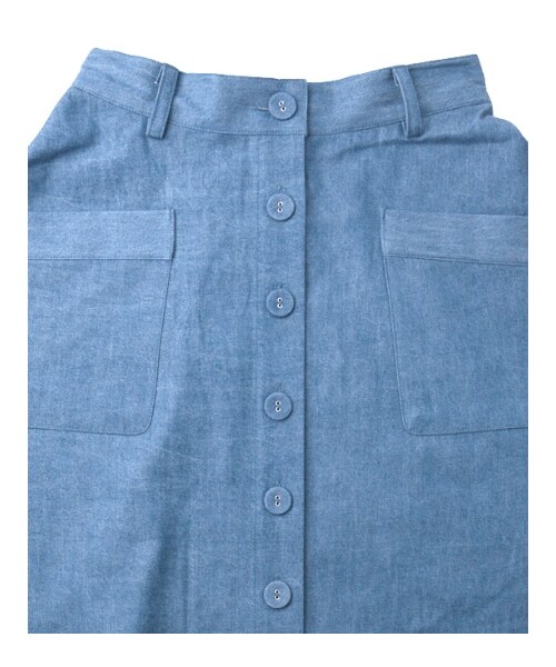 MAJESTIC LEGON（マジェスティックレゴン）の「☆膝丈前ボタンSK（パンツ・レディース・ネイビー/ラベンダー/オフ/ブルー・Free）」の11枚目の写真