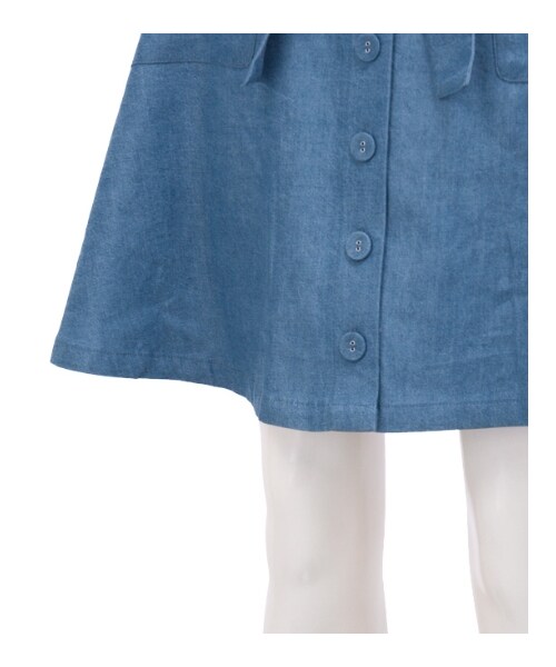 MAJESTIC LEGON（マジェスティックレゴン）の「☆膝丈前ボタンSK（パンツ・レディース・ネイビー/ラベンダー/オフ/ブルー・Free）」の9枚目の写真