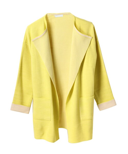 ricori（リコリ）の「Color knit jacket（ジャケット/アウター・レディース・BLUE/YELLOW/RED・FREE）」の2枚目の写真