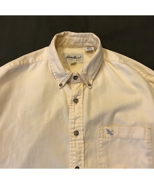 Eddie Bauer(エディーバウアー)の「Made in USA / Eddie Bauer / L/S B.D. Shirt / Natural / Used(シャツ/ブラウス・メンズ・その他)」の3枚目の写真
