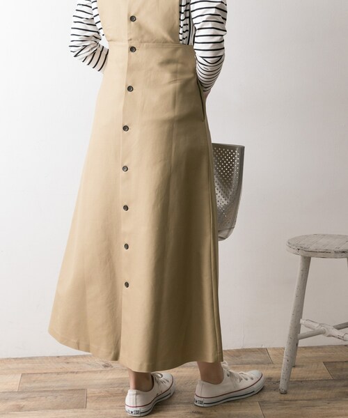 URBAN RESEARCH（アーバンリサーチ）の「コットン2重織2WAYジャンスカ（ワンピース/ドレス・レディース・BEIGE/NAVY・FREE）」の5枚目の写真