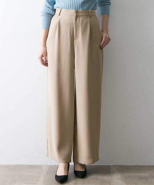 URBAN RESEARCH（アーバンリサーチ）の「タックワイドパンツ（パンツ・レディース・OFF/BEIGE/BLACK・36/38）」の5枚目の写真