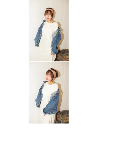 STYLENANDA（スタイルナンダ）の「ラウンドネック8分袖ルーズワンピース（その他・レディース・アイボリー・FREE）」の6枚目の写真