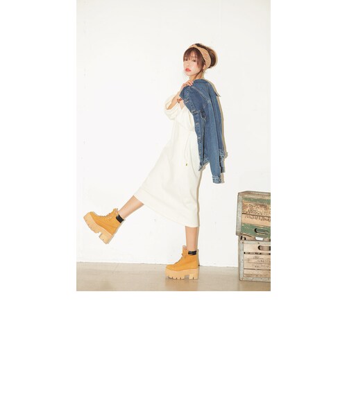 STYLENANDA（スタイルナンダ）の「ラウンドネック8分袖ルーズワンピース（その他・レディース・アイボリー・FREE）」の16枚目の写真