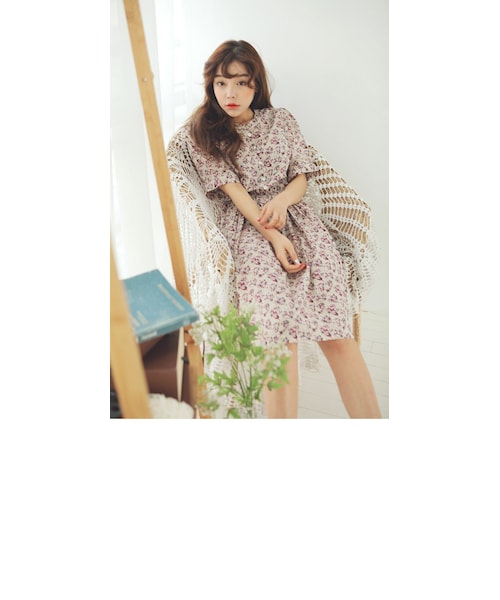 STYLENANDA（スタイルナンダ）の「ヴィンテージ花柄チャイナカラー  