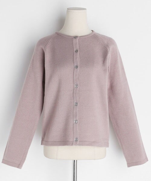 DHOLIC（ディーホリック）の「ラグランボタンカーディガン（カーディガン/ボレロ・レディース・ホワイト/ブラック/ベージュ/ピンク・FREE）」の4枚目の写真