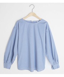 DHOLIC | タックスリーブチェックブラウス(シャツ/ブラウス)