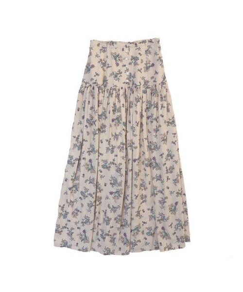 ADIRA（アディラ）の「flower maxi SK（スカート・レディース・ブルー/ホワイト・FREE）」の2枚目の写真