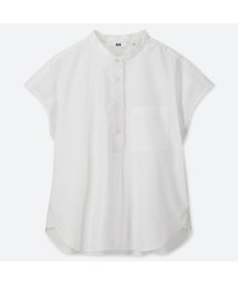UNIQLO | エクストラファインコットンスタンドカラーシャツ（半袖）(シャツ/ブラウス)