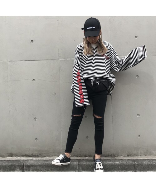 no brand（ノーブランド）の「膝上パカstretchデニムパンツ（デニムパンツ・レディース・その他）」の5枚目の写真