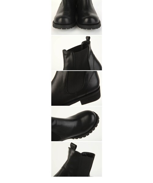 STYLENANDA（スタイルナンダ）の「サイドゴアブラックウォーカーシューズ（シューズ・レディース・ブラック・230/235/240/245/250）」の3枚目の写真