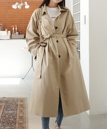 DHOLIC | ベルトSETラグランシングルトレンチコート(トレンチコート)