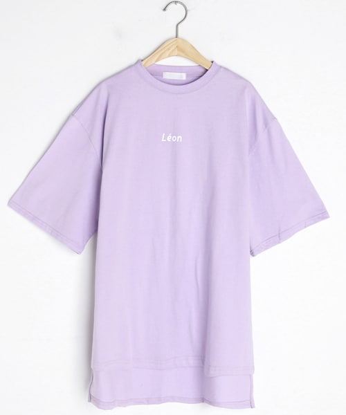 DHOLIC（ディーホリック）の「LeonアンバランスヘムTシャツ（Tシャツ/カットソー・レディース・ホワイト/ブラック/パープル/ブルー/オレンジ・FREE）」の4枚目の写真