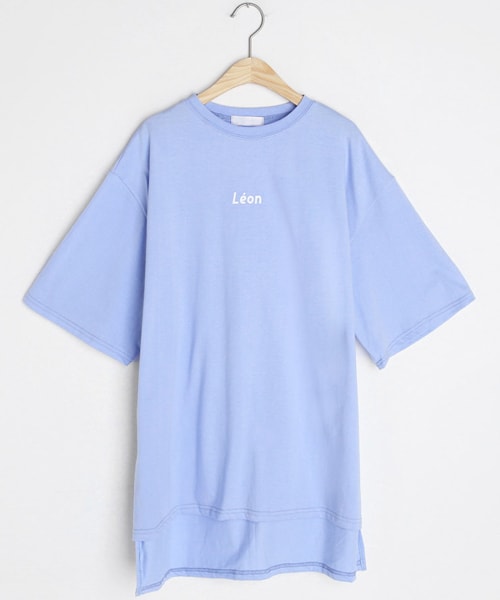 DHOLIC（ディーホリック）の「LeonアンバランスヘムTシャツ（Tシャツ/カットソー・レディース・ホワイト/ブラック/パープル/ブルー/オレンジ・FREE）」の3枚目の写真