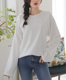 DHOLIC | バックUカットリボンTシャツ(Tシャツ/カットソー)