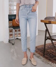 DHOLIC | サイドレースアップスキニーデニムパンツ(デニムパンツ)