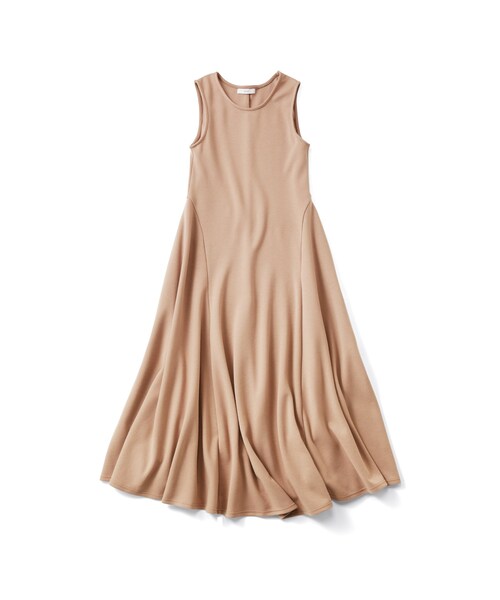 IEDIT（イディット）の「【イラストレーターきくちあつこさんコラボ】IEDIT[イディット] フレアーマキシワンピース〈ベージュ〉（レディースファッション > ワンピース・チュニック > ワンピース・レディース・ベージュ・（身幅52.5/総丈136cm）/（身幅46/総丈134cm）/（身幅49/総丈135cm）/（身幅46/総丈142cm）/（身幅43/総丈133cm）/（身幅40/総丈132cm）/（身幅40/総丈124cm））」の3枚目の写真