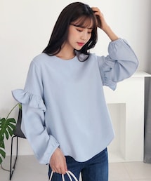 DHOLIC | フリルスリーブブラウス(シャツ/ブラウス)