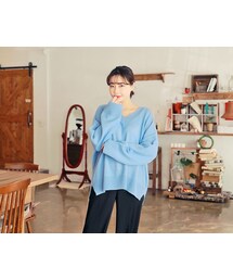 HOTPING | パステルカラーVネックニット(ニット/セーター)