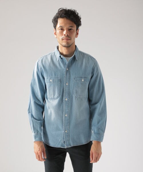 BAYFLOW（ベイフロー）の「\u203bDENIMシャツ（シャツ⁄ブラウス）」 - WEAR 未使用 BAYFLOW マーシーコラボ ヤシ デニム デニムシャツ（BAYFLOW）