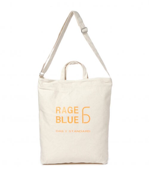 RAGEBLUE(レイジブルー)の「RAGEBLUEロゴイージーバッグSS(バッグ・ホワイト系(刺繍)/イエロー系(プリント)/パープル系(プリント)/イエロー(刺繍)/ブルー(刺繍))」の2枚目の写真