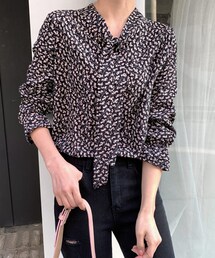 DHOLIC | 花柄ネックリボンブラウス(シャツ/ブラウス)