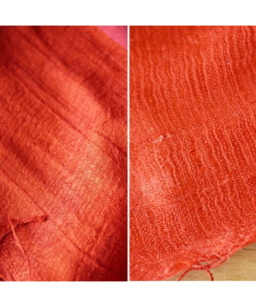 Madu（マディ）の「バイカラーストール レッド（その他・その他・約80cm×190cm）」の5枚目の写真
