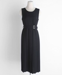 DHOLIC | ベルトSETプリーツスリーブレスワンピース(ワンピース)