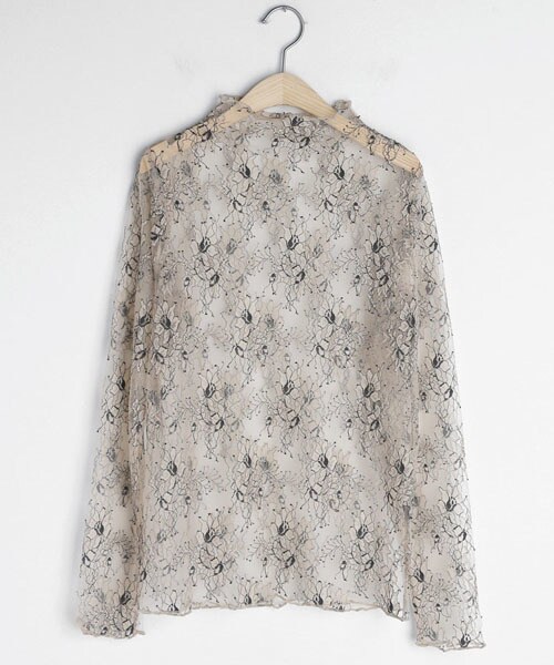 DHOLIC（ディーホリック）の「シアーフローラルブラウス（シャツ/ブラウス・レディース・ブルー/ベージュ/ピンク・FREE）」の2枚目の写真