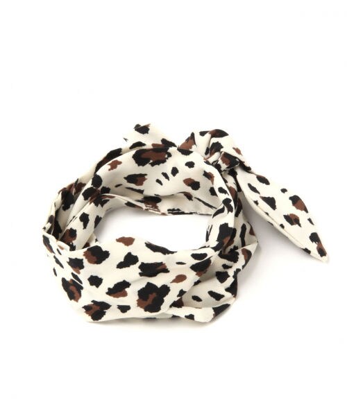 LEPSIM（レプシィム）の「ヒョウガラツイリースカーフ（その他・オフ/ブラック/ブラウン）」の4枚目の写真