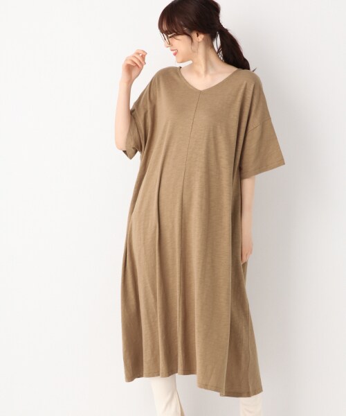 GLOBAL WORK（グローバルワーク）の「Aラインロングワンピース【UVケア】（ワンピース/ドレス・ブラック/ベージュ/オリーブ）」の8枚目の写真