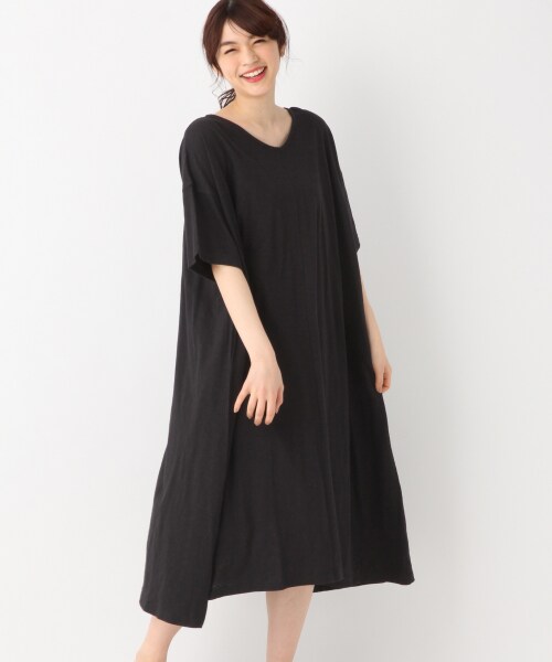 GLOBAL WORK（グローバルワーク）の「Aラインロングワンピース【UVケア】（ワンピース/ドレス・ブラック/ベージュ/オリーブ）」の7枚目の写真