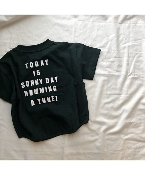 cache cache(カシュ カシュ)の「ARCH&LINE SLUB COLLEGE TEE(GREEN)kids(Tシャツ/カットソー・キッズ・その他)」の2枚目の写真