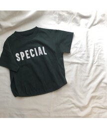 cache cache | ARCH&LINE　SLUB COLLEGE  TEE（GREEN）FREE(Tシャツ/カットソー)