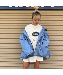 no brand | デニムマウJK(おまけ付き)«Thursday✌🏼»#93320(デニムジャケット)