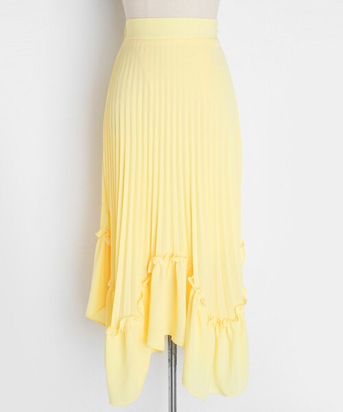 DHOLIC（ディーホリック）の「フリルプリーツロングスカート（スカート・レディース・ホワイト/ピンク/イエロー・FREE）」の2枚目の写真