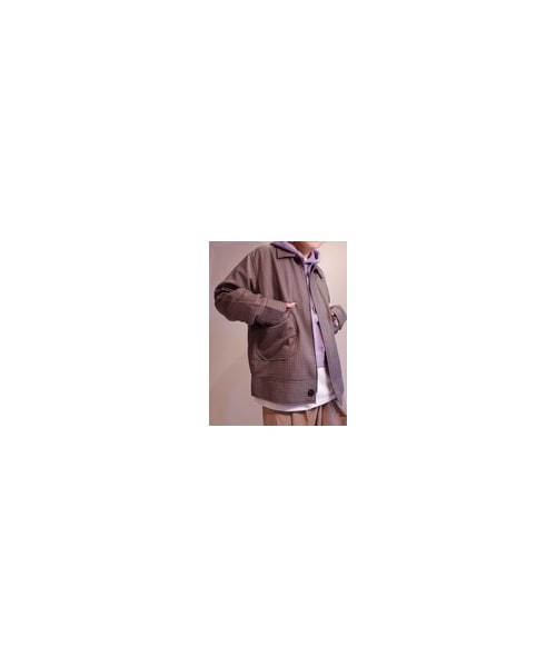 LIRIC(リリック)の「【UNISEX】Check zip blouson(ブルゾン・レディース・ブラウン・FREE)」の2枚目の写真