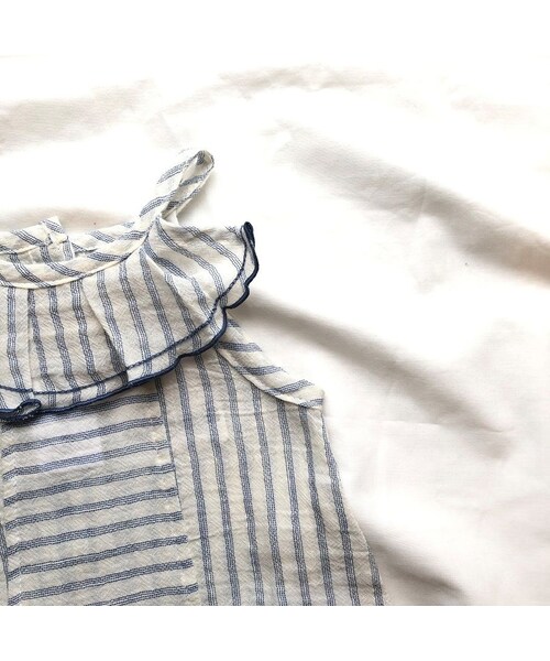 cache cache(カシュ カシュ)の「1+in the family MONTY OVERALL(BLUE)(ワンピース・キッズ・その他)」の2枚目の写真