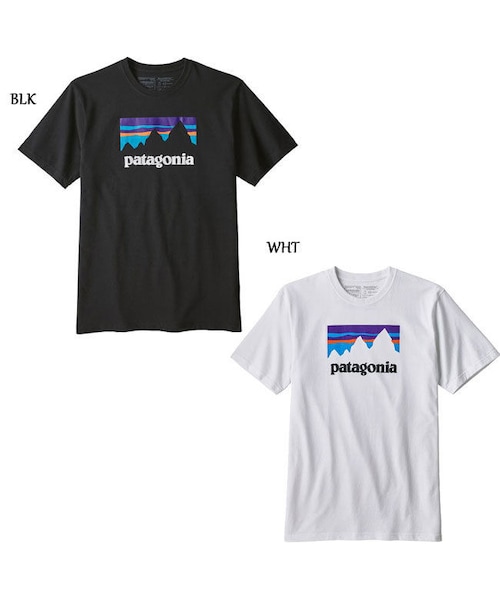 patagonia ショップステッカーT 　WHI　S　パタゴニア パタゴニア Patagonia Tシャツ 半袖 メンズ ショップ