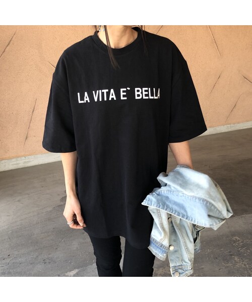 copine（コピン）の「再入荷！ビッグシルエット！ロゴロングtシャツ 【クリックポスト対象商品】（Tシャツ/カットソー・レディース・その他）」の7枚目の写真