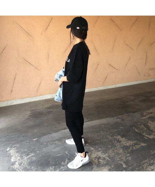 copine（コピン）の「再入荷！ビッグシルエット！ロゴロングtシャツ 【クリックポスト対象商品】（Tシャツ/カットソー・レディース・その他）」の4枚目の写真