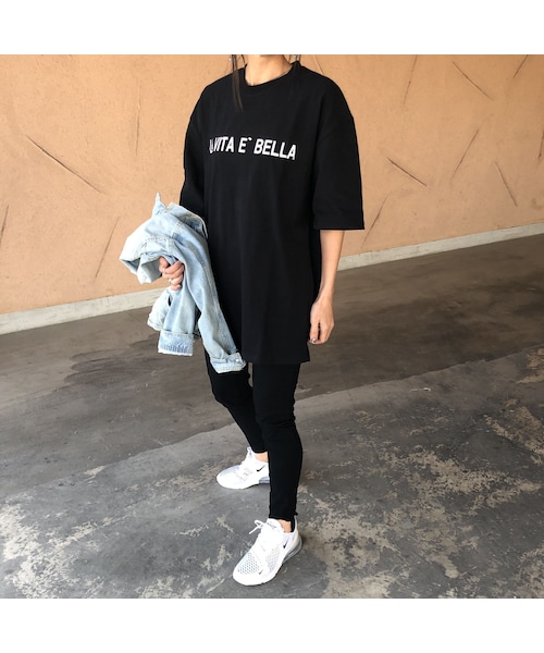 copine（コピン）の「再入荷！ビッグシルエット！ロゴロングtシャツ 【クリックポスト対象商品】（Tシャツ/カットソー・レディース・その他）」の5枚目の写真