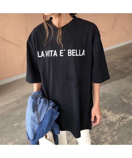 copine（コピン）の「再入荷！ビッグシルエット！ロゴロングtシャツ 【クリックポスト対象商品】（Tシャツ/カットソー・レディース・その他）」の10枚目の写真