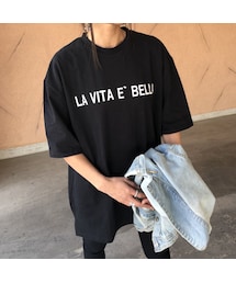 copine | 再入荷！ビッグシルエット！ロゴロングtシャツ 【クリックポスト対象商品】(Tシャツ/カットソー)