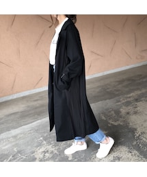 copine | 再入荷！サイドプリーツゆったりロングトレンチコート(2color)【クリックポスト対象商品】(トレンチコート)